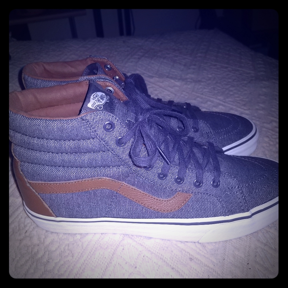 Grey and brown vans